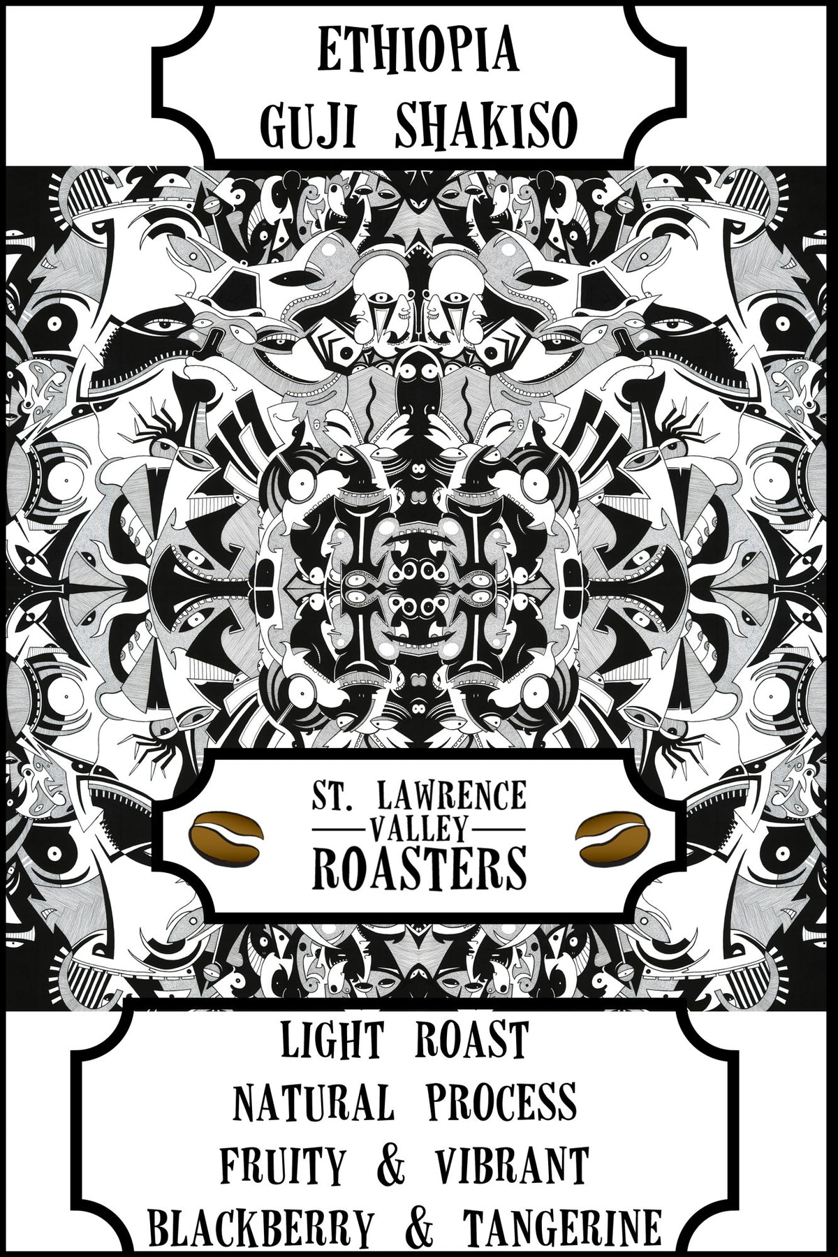 Ethiopia Guji Shakiso coffee bag label