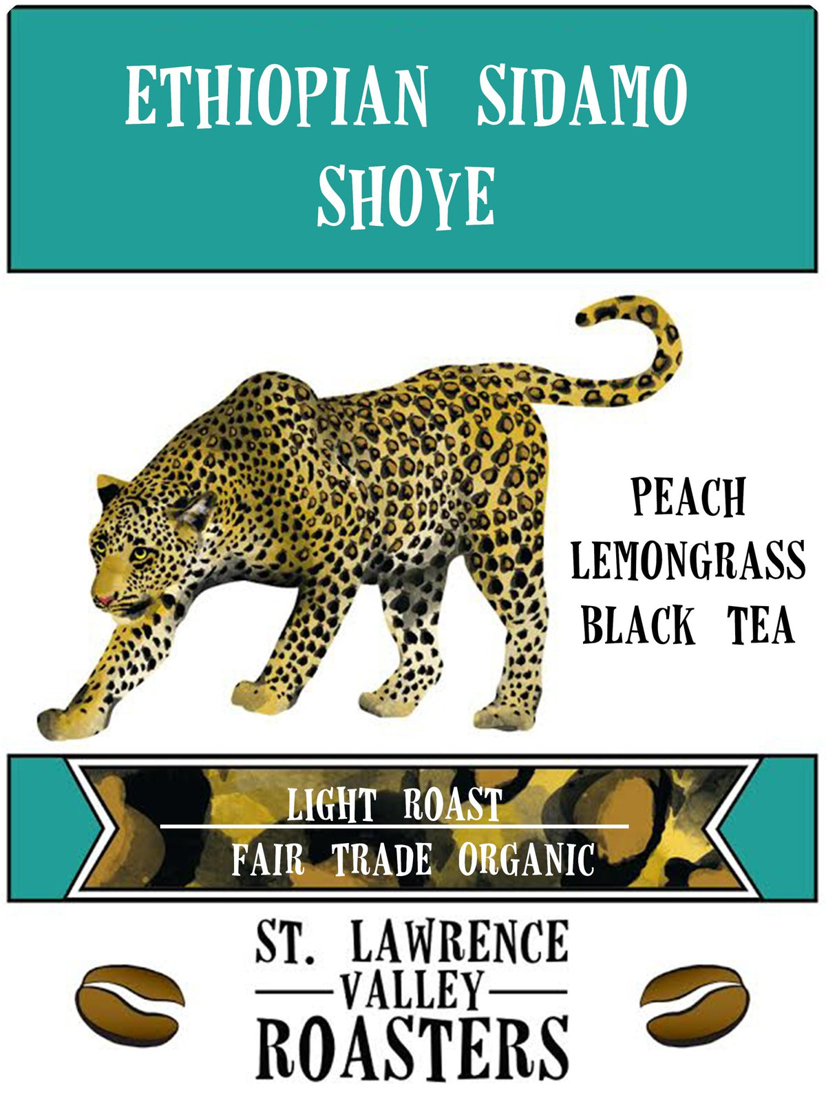 Ethiopia Sidamo Shoye coffee bag label