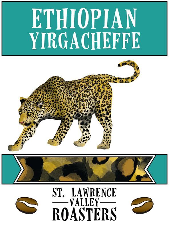 Ethiopian Yirgacheffe. Image of a leopard.